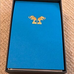 Blue Notebook with Gold Elephant Design
